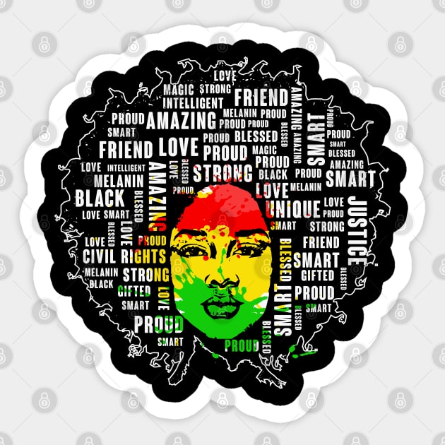 Black Woman, Black Women, Black history Sticker by UrbanLifeApparel